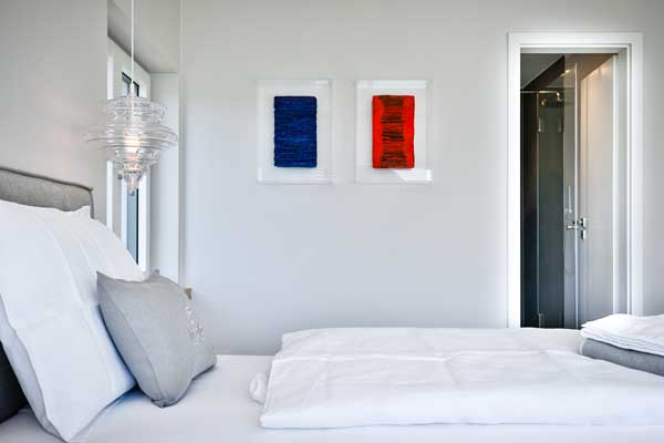 Schlafzimmer in der Ferienwohnung auf Sylt